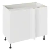 Kitchen Kit J-Pull Flatpack 1000 Blind Corner Base Kitchen Cabinet Matt White with White Cabinet - FKKJ0509