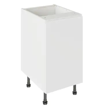 Click Here To Enlarge This Photo Of Kitchen Kit J-Pull Flatpack 450 Base Kitchen Cabinet Matt White with White Cabinet - FKKJ0539