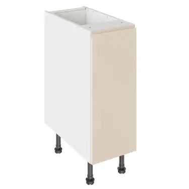 Click Here To Enlarge This Photo Of Kitchen Kit J-Pull Flatpack 300 Base Kitchen Cabinet Matt Cashmere with White Cabinet - FKKJ0601