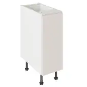 Kitchen Kit J-Pull Flatpack 300 Base Kitchen Cabinet Matt Light Grey with White Cabinet - FKKJ0701