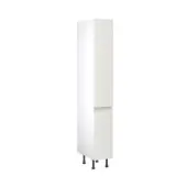 Kitchen Kit J-Pull Flatpack 300 Larder Cabinet Gloss White with White Cabinet - FKKJ0052