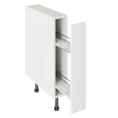 Kitchen Kit Flatpack Shaker Ultra Matt White 150 Base Unit With Pull-Out White Cabinet - FKKH0551