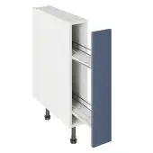 Kitchen Kit Flatpack Shaker Ultra Matt Alby Blue 150 Base Unit With Pull-Out White Cabinet - FKKH2351