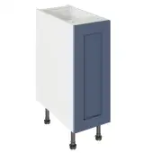 Kitchen Kit Flatpack Shaker Ultra Matt Alby Blue 300 Base Unit with White Cabinet - FKKH2301