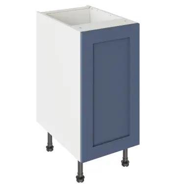 Click Here To Enlarge This Photo Of Kitchen Kit Flatpack Shaker Ultra Matt Alby Blue 400 Base Unit with White Cabinet - FKKH2302