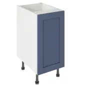Kitchen Kit Flatpack Shaker Ultra Matt Alby Blue 400 Base Unit with White Cabinet - FKKH2302