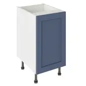Kitchen Kit Flatpack Shaker Ultra Matt Alby Blue 450 Base Unit with White Cabinet - FKKH2339