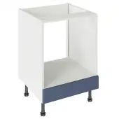 Kitchen Kit Flatpack Shaker Ultra Matt Alby Blue 600 Base Unit Oven with White Cabinet - FKKH2305