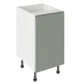 Kitchen Kit J-Pull Flatpack 450 Base Kitchen Cabinet Matt Sage Green with White Cabinet - FKKJ1139