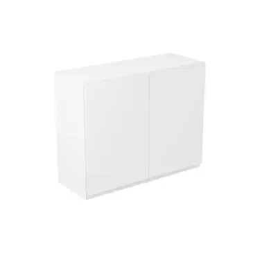 Click Here To Enlarge This Photo Of Kitchen Kit J-Pull Flatpack 900 Wall Kitchen Cabinet Matt White with White Cabinet - FKKJ0572