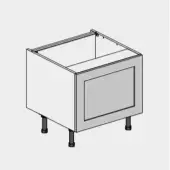 Kitchen Kit Flatpack Shaker Matt White 600 Belfast Sink Base Kitchen Unit with White Cabinet - FKKH0570