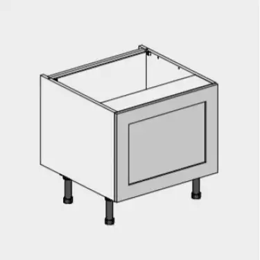 Click Here To Enlarge This Photo Of Kitchen Kit Flatpack Shaker Matt Light Grey 600 Belfast Sink Base Kitchen Unit with White Cabinet - FKKH0770