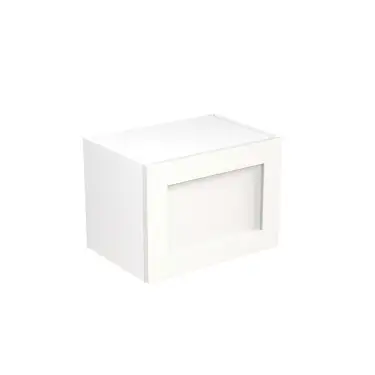 Click Here To Enlarge This Photo Of Kitchen Kit Flatpack Shaker Matt White 500 Short Bridging Wall Kitchen Unit with White Cabinet - FKKH0573
