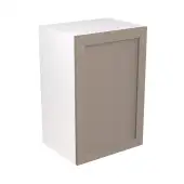 Kitchen Kit Shaker Flatpack 600 Boiler Housing Wall Kitchen Cabinet Matt Cashmere with White Cabinet - FKKH0666