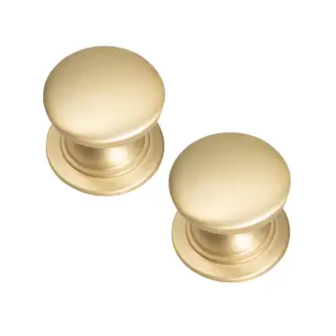 Click Here To Enlarge This Photo Of Kitchen Kit Satin Brass Windsor Knob &lpar;Pack of 2&rpar; - KKHAND9