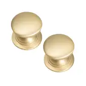 Kitchen Kit Satin Brass Windsor Knob &lpar;Pack of 2&rpar; - KKHAND9
