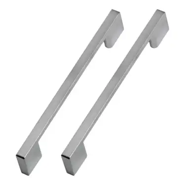 Click Here To Enlarge This Photo Of Kitchen Kit Stainless Steel Slim Square D Handle &lpar;Pack of 2&rpar; - KKHSSDH1