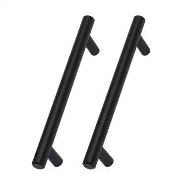 Click Here To Enlarge This Photo Of Kitchen Kit Matt Black T-Bar Handle &lpar;Pack of 2&rpar; - KKHAND20