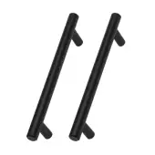 Kitchen Kit Matt Black T-Bar Handle &lpar;Pack of 2&rpar; - KKHAND20