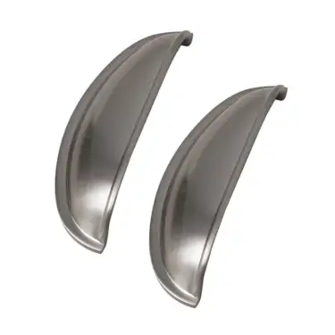 Click Here To Enlarge This Photo Of Kitchen Kit Brushed Nickel Windsor Shell Handle &lpar;Pack of 2&rpar; - KKHWSBN