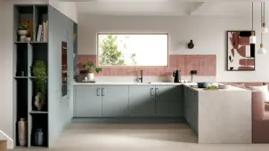 Ora Cabinet Door - Supermatt Aquamarine - 110x596