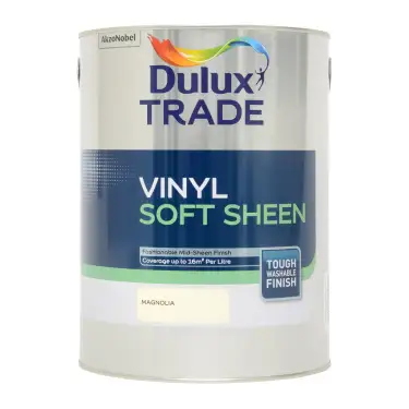 Click Here To Enlarge This Photo Of Dulux Trade Vinyl Soft Sheen Magnolia  - 5L