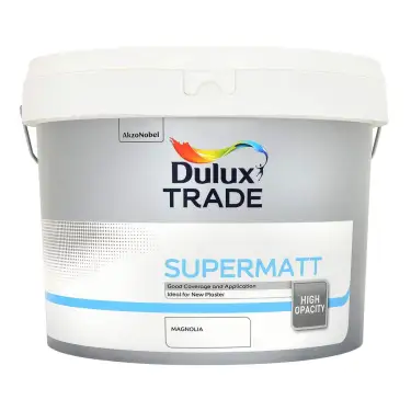 Click Here To Enlarge This Photo Of Dulux Trade Supermatt Magnolia  - 10L