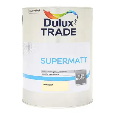 Click Here To Enlarge This Photo Of Dulux Trade Supermatt Magnolia  - 5L