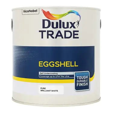 Click Here To Enlarge This Photo Of Dulux Trade Eggshell Pure Brilliant White  - 2&period;5L