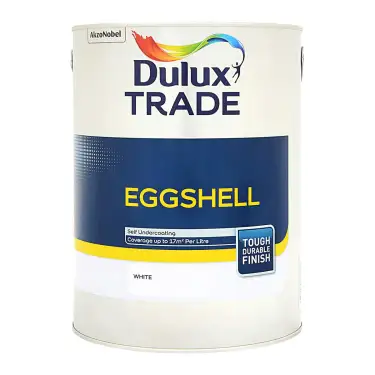 Click Here To Enlarge This Photo Of Dulux Trade Eggshell White  - 5L