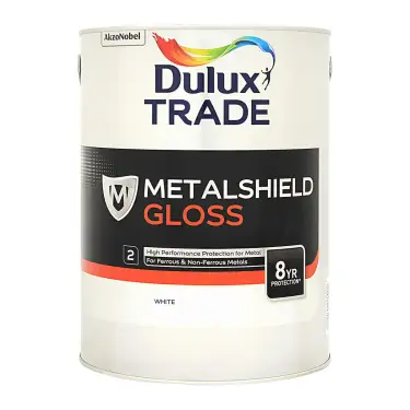 Click Here To Enlarge This Photo Of Dulux Trade Metalshield Gloss White  - 5L