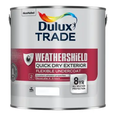 Click Here To Enlarge This Photo Of Dulux Trade Weathersheild Quick Drying Undercoat Brilliant White  - 1L