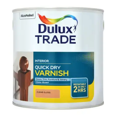 Click Here To Enlarge This Photo Of Dulux Trade Quick Dry Varnish Gloss Clear - 2&period;5L