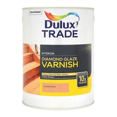 Click Here To Enlarge This Photo Of Dulux Trade Diamond Glaze Varnish Satin Clear  - 5L