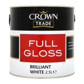 Crown Trade Full Gloss Brilliant White - 2&period;5L