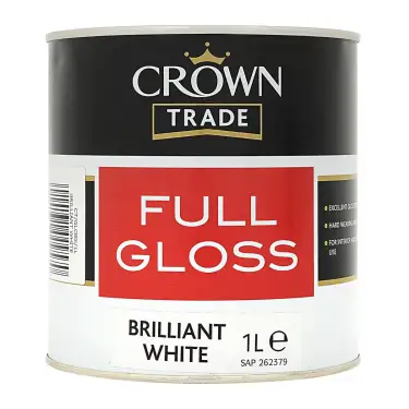 Click Here To Enlarge This Photo Of Crown Trade Full Gloss Brilliant White - 1L