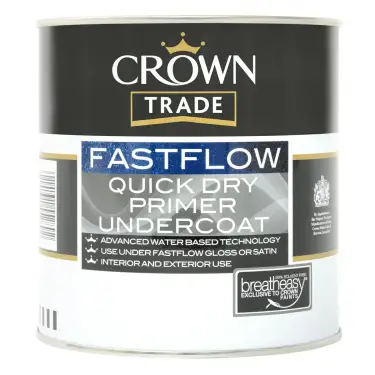 Click Here To Enlarge This Photo Of Crown Trade Fastflow Quick Dry Primer Undercoat Charcoal Grey - 1L