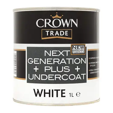 Click Here To Enlarge This Photo Of Crown Trade Next Generation Plus Undercoat White - 1L