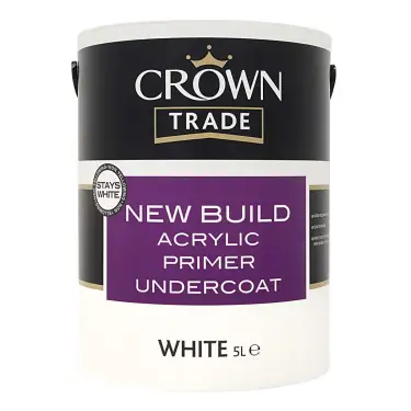Click Here To Enlarge This Photo Of Crown Trade New Build Acrylic Primer Undercoat White - 5L