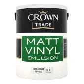 Crown Trade Vinyl Matt Emulsion Brilliant White - 5L