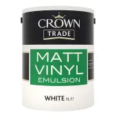 Crown Trade Vinyl Matt Emulsion White - 5L
