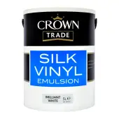 Crown Trade Vinyl Silk Emulsion Brilliant White - 5L
