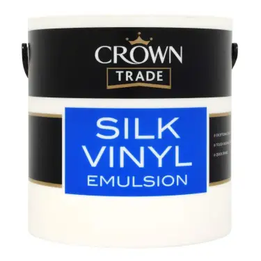 Click Here To Enlarge This Photo Of Crown Trade Vinyl Silk Emulsion Brilliant White - 2&period;5L