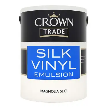 Click Here To Enlarge This Photo Of Crown Trade Vinyl Silk Emulsion Magnolia - 5L