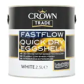 Crown Trade Fastflow Quick Dry Eggshell White - 2&period;5L