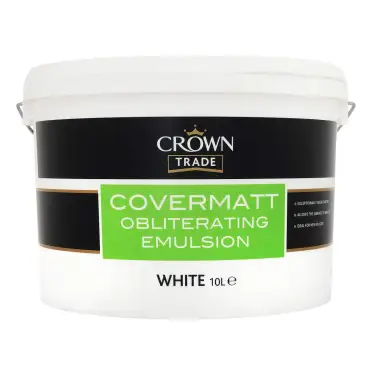 Click Here To Enlarge This Photo Of Crown Trade Covermatt White  - 10L