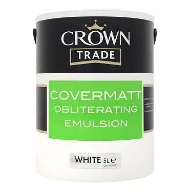 Click Here To Enlarge This Photo Of Crown Trade Covermatt White  - 5L