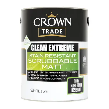 Click Here To Enlarge This Photo Of Crown Trade Clean Extreme Matt White - 5L