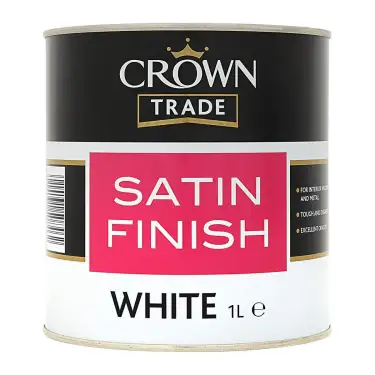 Click Here To Enlarge This Photo Of Crown Trade Satin Finish White - 1L