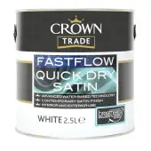 Crown Trade Fastflow Quick Dry Satin White - 2&period;5L